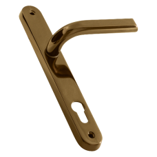 ASEC 85 Lever/Lever UPVC Furniture - 242mm Backplate  - Gold