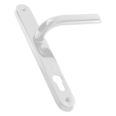 ASEC 85 Lever/Lever UPVC Furniture - 242mm Backplate  - White