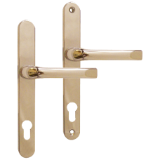 ASEC Lever/Lever UPVC Furniture To Suit Roto - 230mm Backplate  - Gold