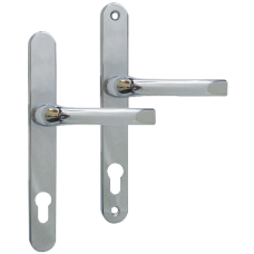 ASEC Lever/Lever UPVC Furniture To Suit Roto - 230mm Backplate  - Chrome Plated