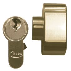 ASEC 5-Pin Euro Key & Turn Cylinder 80mm 45/T35 40/10/T30 Keyed To Differ  - Polished Brass