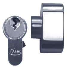 ASEC 5-Pin Euro Key & Turn Cylinder 85mm 40/T45 35/10/T40 Keyed To Differ  - Nickel Plated