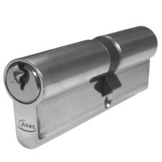 ASEC 6-Pin Euro Double Cylinder 105mm 45/60 40/10/55 Keyed To Differ  - Nickel Plated