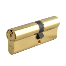 ASEC 5-Pin Euro Double Cylinder 80mm 30/50 25/10/45 Keyed To Differ  - Polished Brass