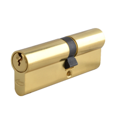 ASEC 5-Pin Euro Double Cylinder 85mm 35/50 30/10/45 Keyed To Differ  - Polished Brass