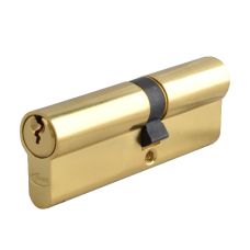 ASEC 5-Pin Euro Double Cylinder 90mm 35/55 30/10/50 Keyed To Differ  - Polished Brass