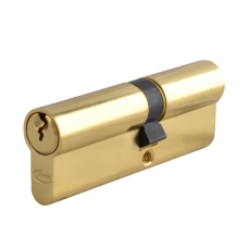 ASEC 5-Pin Euro Double Cylinder 100mm 50/50 45/10/45 Keyed To Differ  - Polished Brass