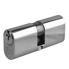 ASEC 5-Pin Oval Double Cylinder 60mm 30/30 25/10/25 Keyed To Differ  - Nickel Plated