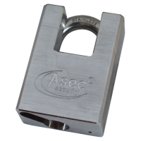 ASEC Closed Shackle Padlock Without Cylinder  - Silver
