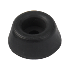 ASEC Cubicle Rubber Door Stopper 8mm Open In Doors - Black