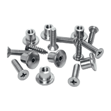 ASEC Cubicle Bolts, Nuts & Screws Kit Fixings To Suit 20mm Board - Stainless Steel
