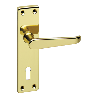 ASEC URBAN Classic Victorian Lever on Plate Lock  Door Furniture  - Polished Brass