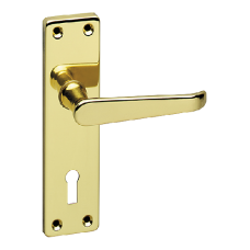 ASEC URBAN Classic Victorian Lever on Plate Lock  Door Furniture  - Polished Brass