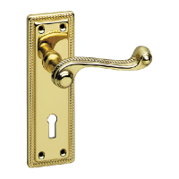 ASEC URBAN Classic Georgian Lever on Plate Lock  Door Furniture  - Polished Brass