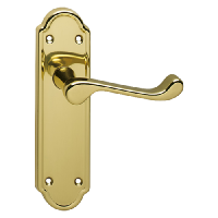 ASEC URBAN San Francisco Lever on Plate Latch Door Furniture  - Polished Brass