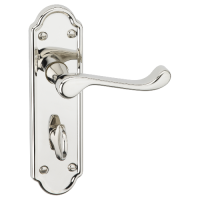 ASEC URBAN San Francisco Bathroom Lever on Plate  Door Furniture  - Polished Nickel