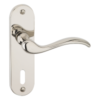 ASEC URBAN Washington Lever on Plate Lock Door Furniture  - Polished Nickel