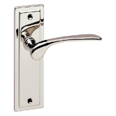 ASEC URBAN New York Lever on Plate Latch Door Furniture  - Polished Nickel