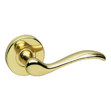 ASEC URBAN Washington Lever on Round Rose Door Furniture  - Polished Brass