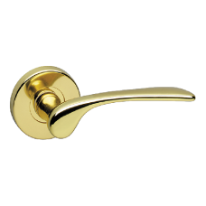 ASEC URBAN New York Round Lever on Rose Door Furniture  - Polished Brass