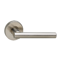 ASEC URBAN Denver Lever on Round Rose Door Furniture  - Satin Nickel