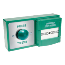 ASEC Combined Exit Button and Call Point DBB-22-04-G - Green