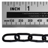 ASEC Steel Welded Chain  2.5m Length 2.5mm x 14mm 2.5m - Black