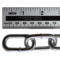 ASEC Steel Welded Chain Silver 2.5m Length 6mm x 33mm 2.5m - Zinc Plated