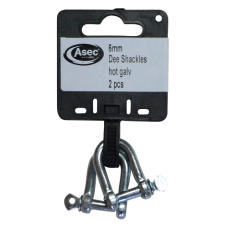 ASEC Steel Dee Shackles 6mm - Zinc Plated