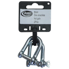 ASEC Steel Dee Shackles 8mm - Zinc Plated