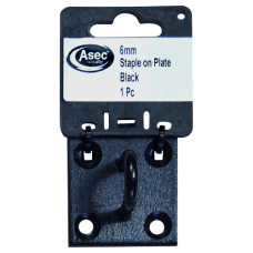 ASEC Steel Staple on Plate  6mm - Black