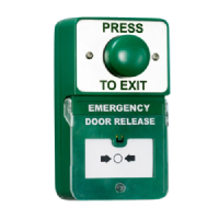 ASEC Dual Unit Combined Exit Button and Call Point  - Green