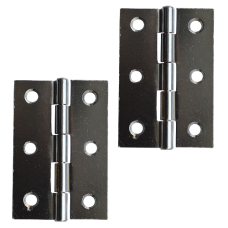 ASEC Steel Butt Hinges 75mm  - Polished Chrome
