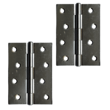 ASEC Steel Butt Hinges 100mm  - Polished Chrome
