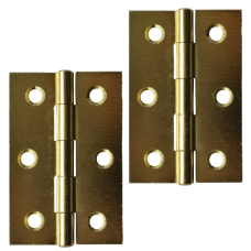 ASEC Steel Butt Hinges 75mm  - Electro Brass