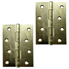 ASEC Steel Butt Hinges 100mm  - Electro Brass