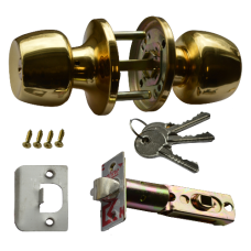 ASEC Entrance Knobset  - Polished Brass