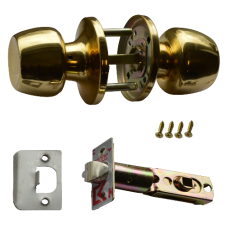 ASEC Passage Knobset  - Polished Brass