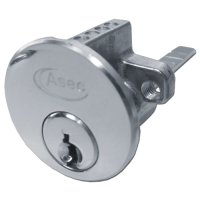 ASEC 5-Pin Rim Cylinder  Keyed Alike `A`  - Nickel Plated