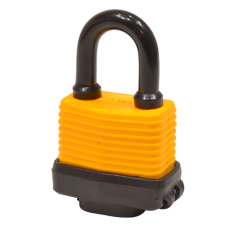 ASEC 40mm Weather Resistant Padlock  - Yellow