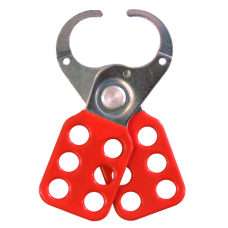 ASEC Vinyl Coated Lockout Tagout Hasp 25mm - Red