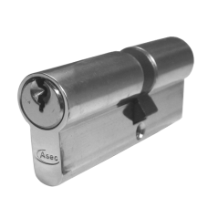 ASEC 5-Pin Euro Double Cylinder 75mm 35/40 30/10/35 Keyed To Differ  - Nickel Plated