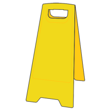 ASEC Heavy Duty  `A` Board 60cm  - Yellow