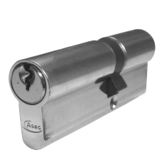ASEC 5-Pin Euro Double Cylinder 85mm 35/50 30/10/45 Keyed To Differ  - Nickel Plated