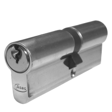 ASEC 5-Pin Euro Double Cylinder 90mm 45/45 40/10/40 Keyed To Differ  - Nickel Plated