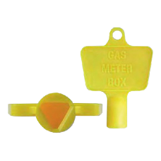 ASEC  Plastic Meter Box Key  - Yellow
