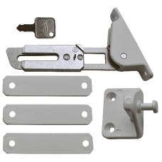 ASEC Face Fix Locking Window Restrictor Kit Right Hand - Silver & White