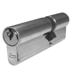 ASEC 5-Pin Euro Double Cylinder 100mm 40/60 35/10/55 Keyed To Differ  - Nickel Plated