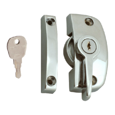 ASEC Window Pivot Lock  Locking With 11.5mm Keep - Brushed Silver