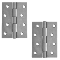 ASEC Strong Butt Hinge 100mm 1 Pair - Satin Chrome